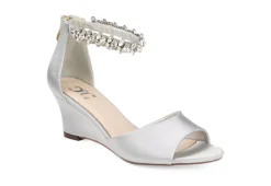 Journee Collection Womens Connor Wedge Sandal - Grey