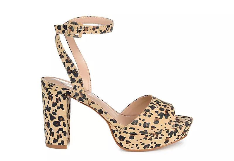 Journee Collection Womens Nairri Platform Sandal - Leopard - Image 2