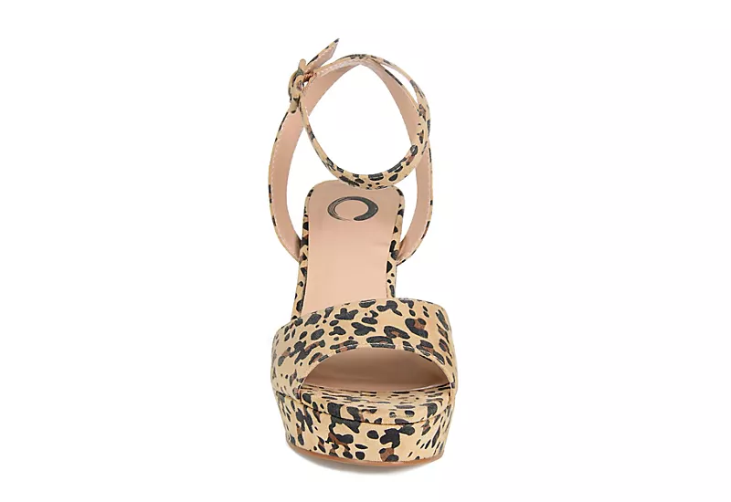 Journee Collection Womens Nairri Platform Sandal - Leopard - Image 3