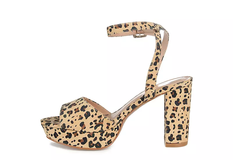 Journee Collection Womens Nairri Platform Sandal - Leopard - Image 4