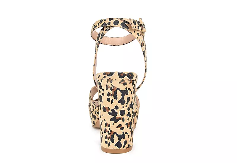 Journee Collection Womens Nairri Platform Sandal - Leopard - Image 5