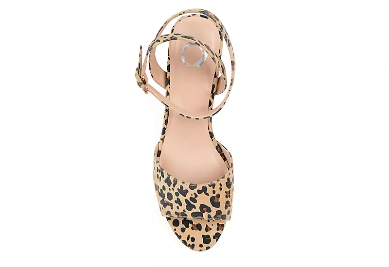 Journee Collection Womens Nairri Platform Sandal - Leopard - Image 6