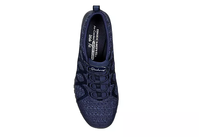 Skechers Womens Breathe Easy Infi-knity Slip On Sneaker - Navy - Image 4