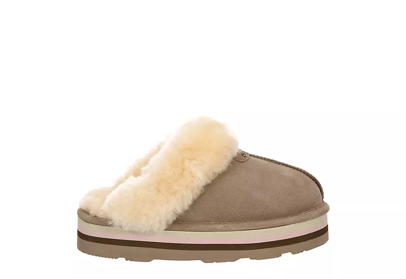 Bearpaw Womens Retro Loki Slipper - Stone - Image 2