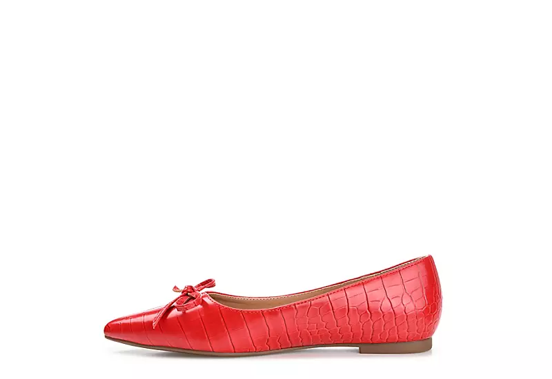 Journee Collection Womens Devalyn Flat - Red - Image 4