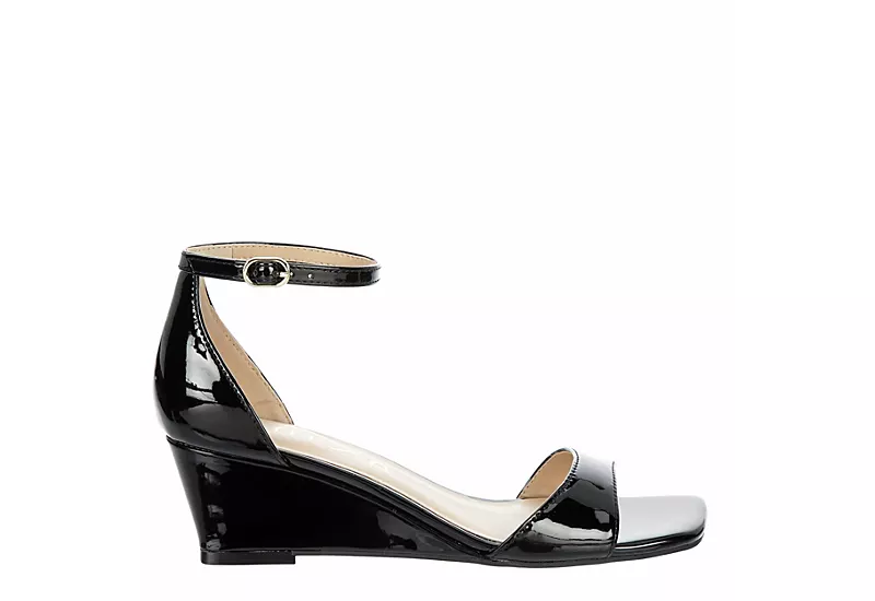 Unisa Womens Karder Wedge Sandal - Black - Image 2