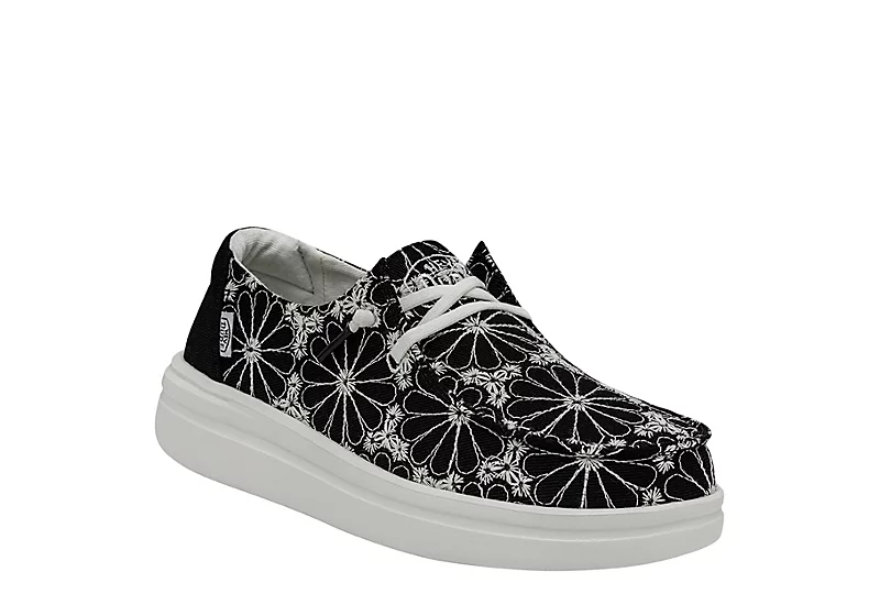 Heydude Womens Wendy Rise Slip On Sneaker - Black