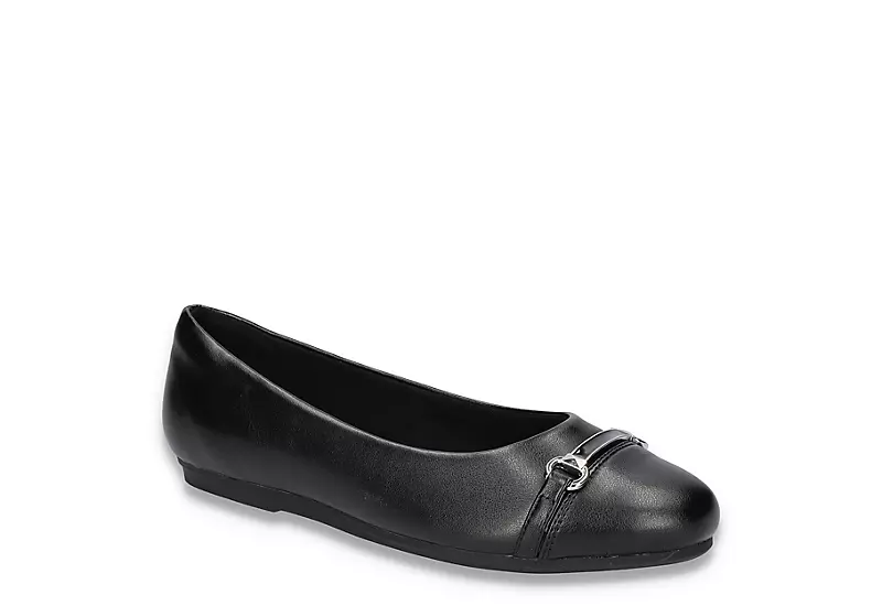 Easy Street Womens Asher Flat - Black