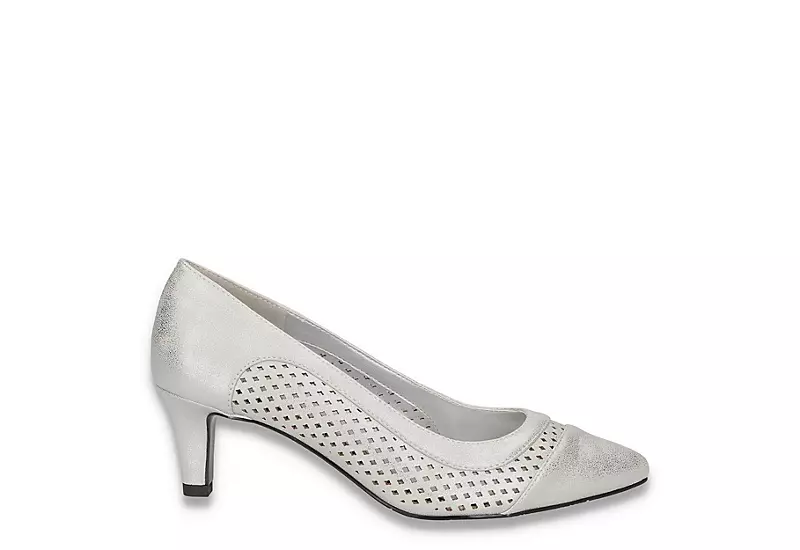 Easy Street Womens Ansen Pump - Silver - Image 2