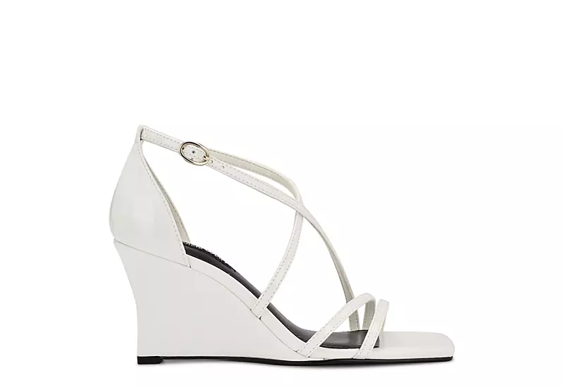 Nine West Womens Rolga Wedge Sandal - White - Image 2