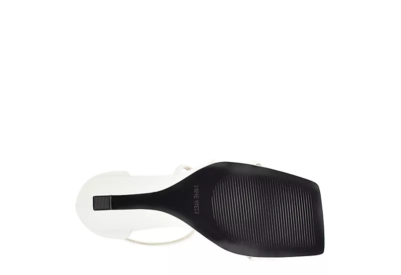Nine West Womens Rolga Wedge Sandal - White - Image 5