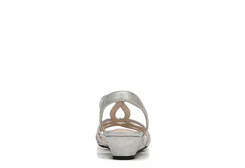 Lifestride Womens Yaya Wedge Sandal - Silver - Image 5