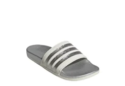 Adidas Womens Adilette Comfort Slide Sandal - White