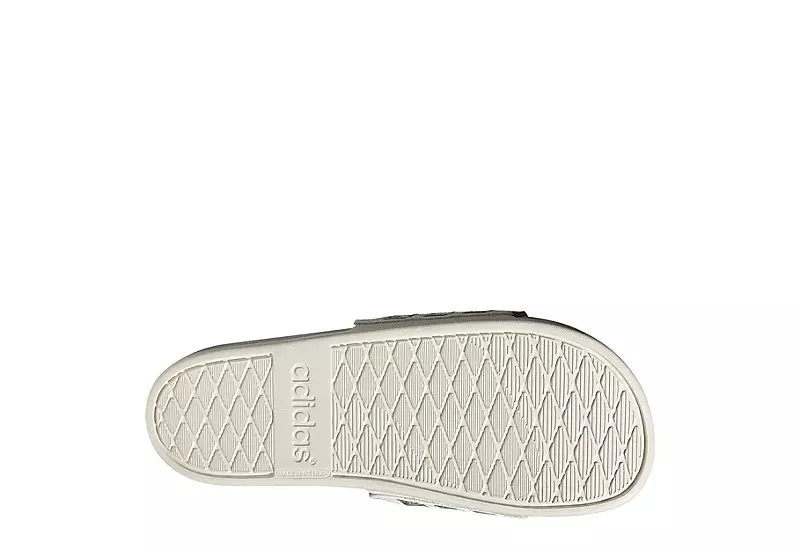 Adidas Womens Adilette Comfort Slide Sandal - White - Image 5