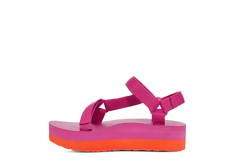 Teva Womens Flatform Universal Platform Outdoor Sandal - Fuschia - Image 3