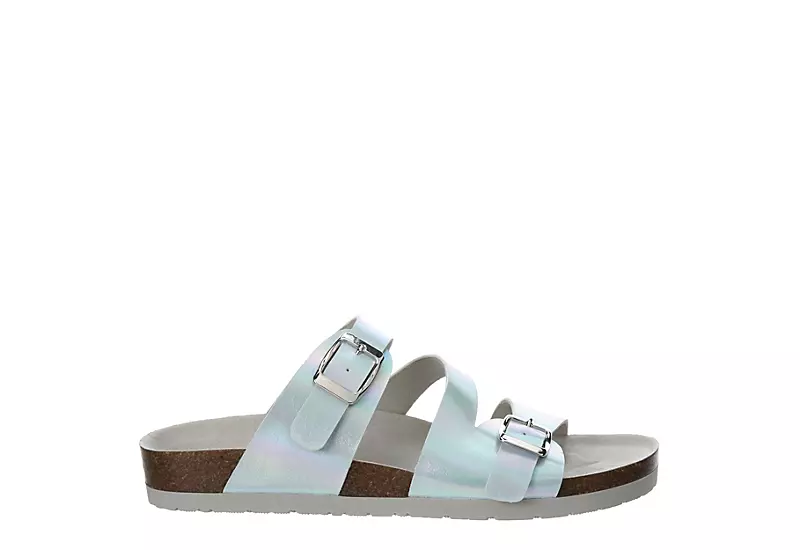 Bjorndal Womens Delaney Footbed Sandal - Silver - Image 2
