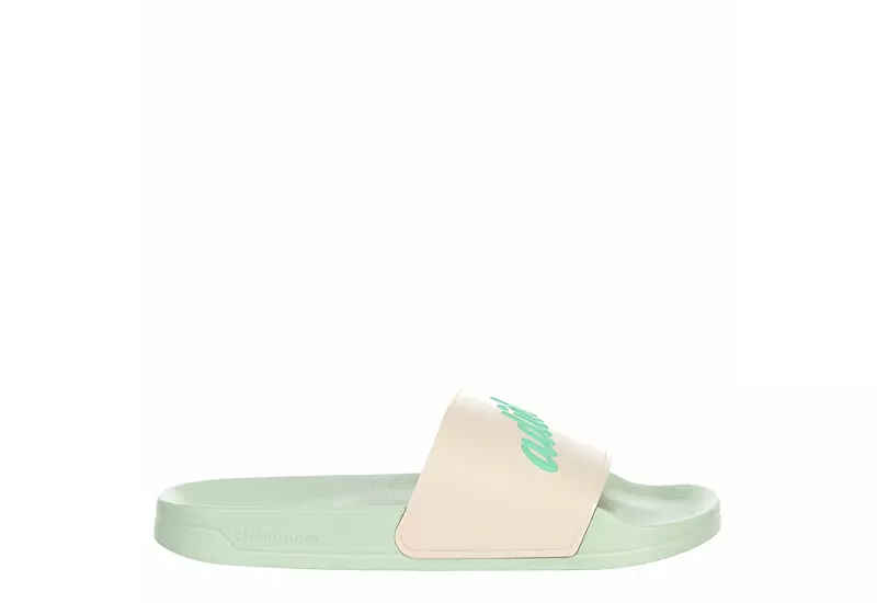 Adidas Womens Adilette Shower Slide Sandal - Pale Pink - Image 2