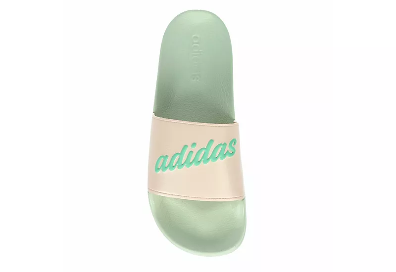 Adidas Womens Adilette Shower Slide Sandal - Pale Pink - Image 6
