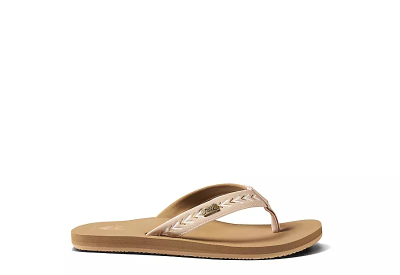 Reef Womens Beachbreak Flip Flop Sandal - Sand - Image 2
