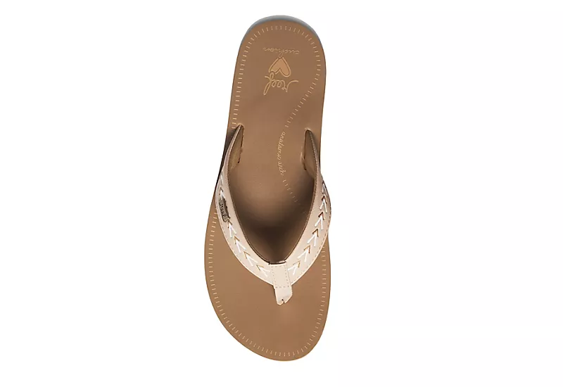 Reef Womens Beachbreak Flip Flop Sandal - Sand - Image 3