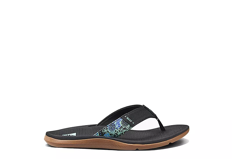 Reef Womens Santa Ana Flip Flop Sandal - Black - Image 2