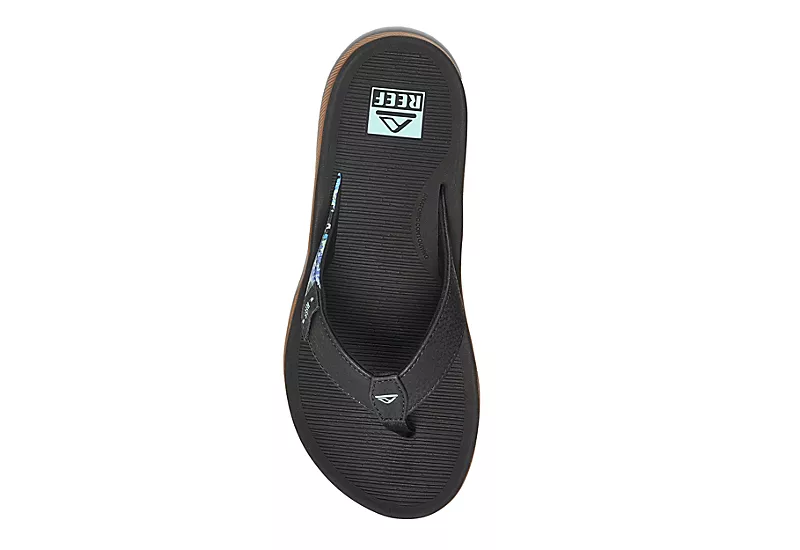 Reef Womens Santa Ana Flip Flop Sandal - Black - Image 3