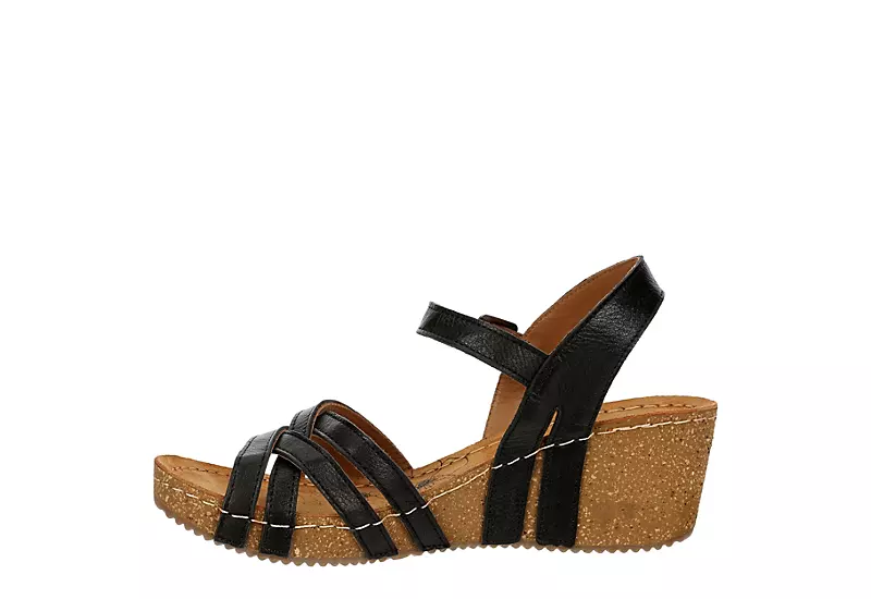 Bjorndal Womens Lily Wedge Sandal - Black - Image 4
