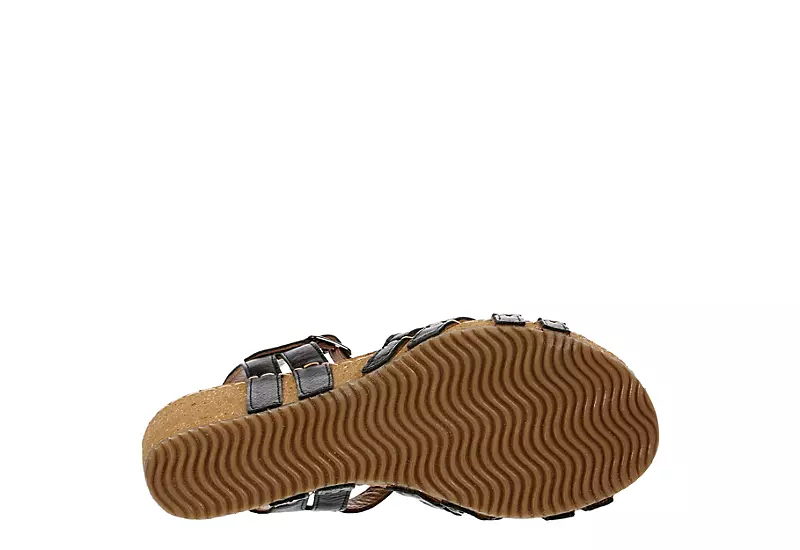 Bjorndal Womens Lily Wedge Sandal - Black - Image 7