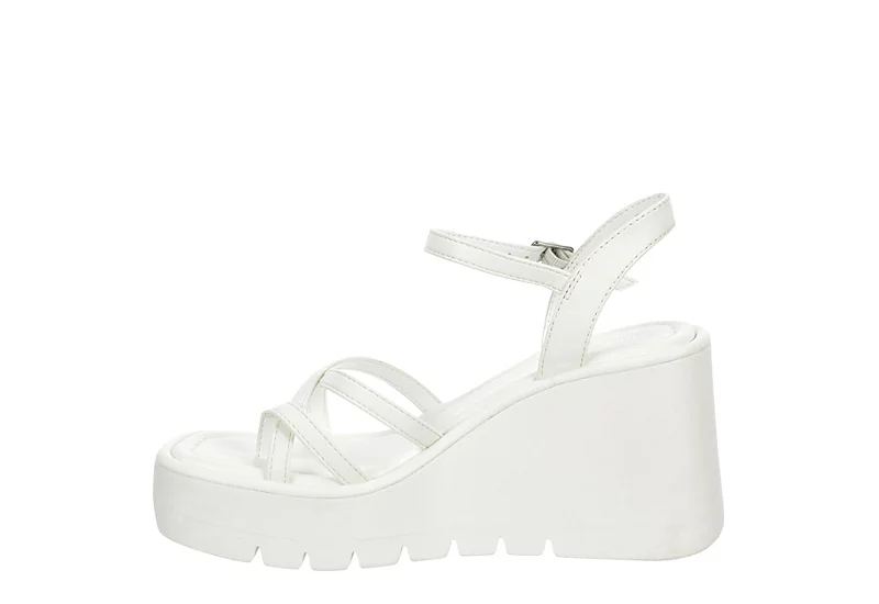 Madden Girl Womens Vaultt Wedge Sandal - White - Image 4