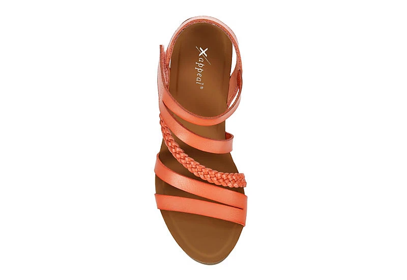 Xappeal Womens Maggy Wedge Sandal - Coral - Image 6