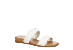 Michael By Michael Shannon Womens Patrice Wedge Sandal - White