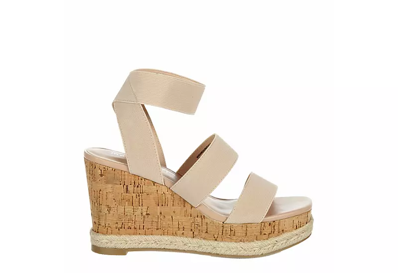 Madden Girl Womens Marandaa Wedge Sandal - Nude - Image 2