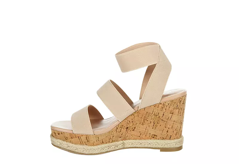 Madden Girl Womens Marandaa Wedge Sandal - Nude - Image 4
