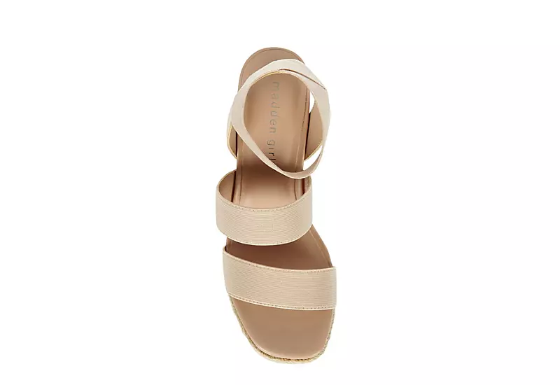 Madden Girl Womens Marandaa Wedge Sandal - Nude - Image 6