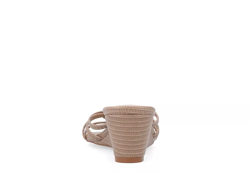 Journee Collection Womens Blayke Wedge Slip On Sandal - Taupe - Image 5