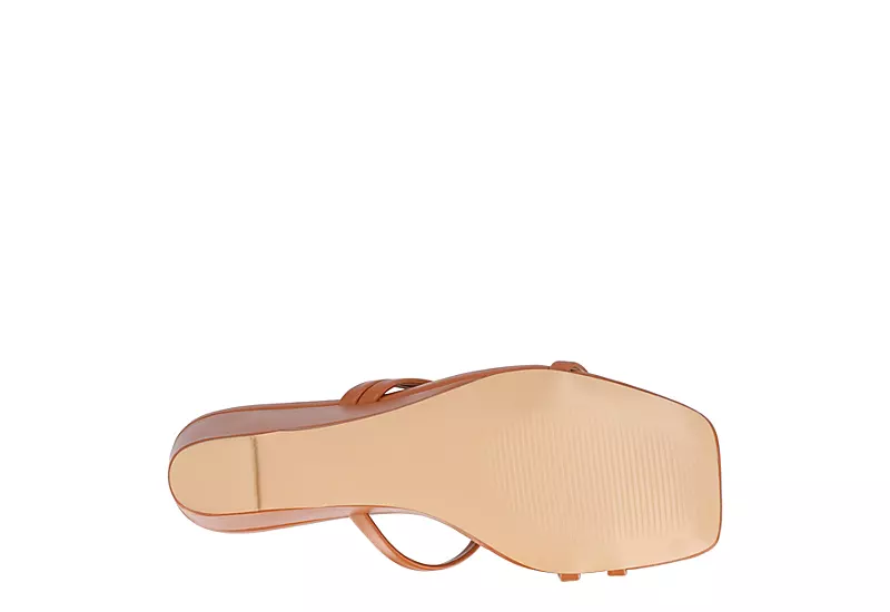 Journee Collection Womens Takarah Low Wedge Sandal - Brown - Image 7