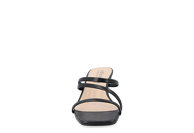 Journee Collection Womens Takarah Wedge Slip On Sandal - Black - Image 3