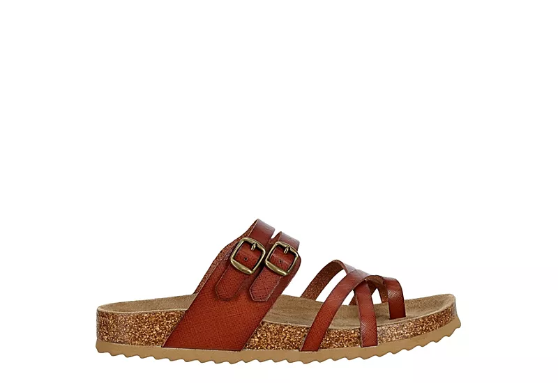 Bjorndal Womens Sami Footbed Sandal - Cognac - Image 2