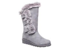 Bearpaw Womens Genevieve Fur Boot - Grey