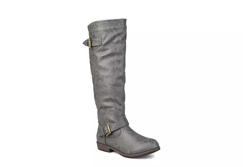 Journee Collection Womens Spokane Extra Wide Calf Tall Boot - Dark Grey