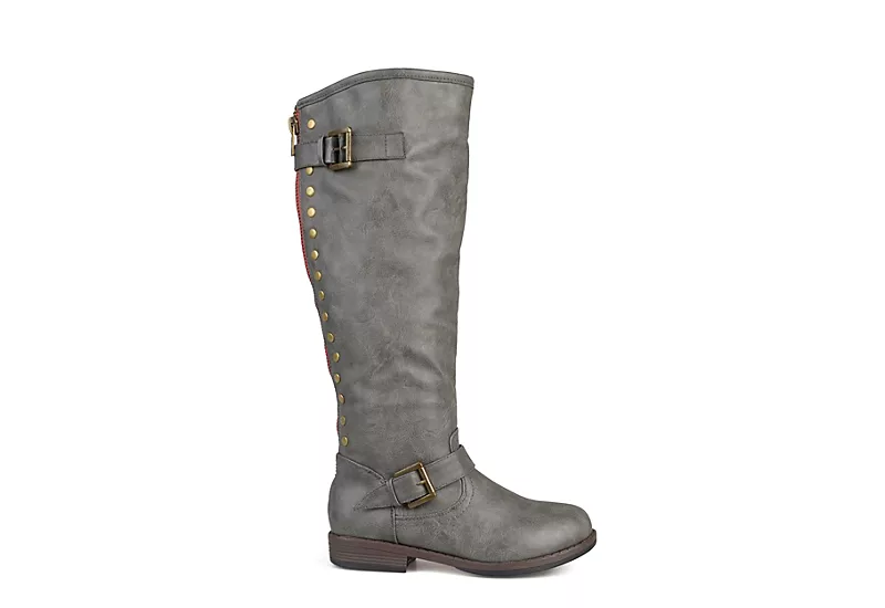 Journee Collection Womens Spokane Extra Wide Calf Tall Boot - Dark Grey - Image 2