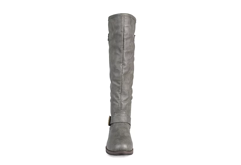 Journee Collection Womens Spokane Extra Wide Calf Tall Boot - Dark Grey - Image 3