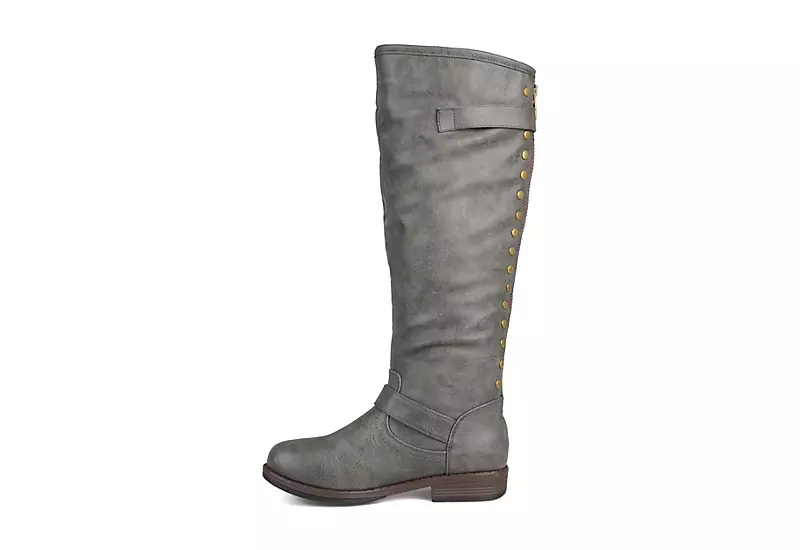 Journee Collection Womens Spokane Extra Wide Calf Tall Boot - Dark Grey - Image 4
