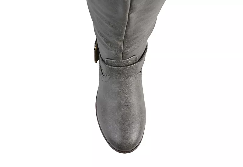 Journee Collection Womens Spokane Extra Wide Calf Tall Boot - Dark Grey - Image 6
