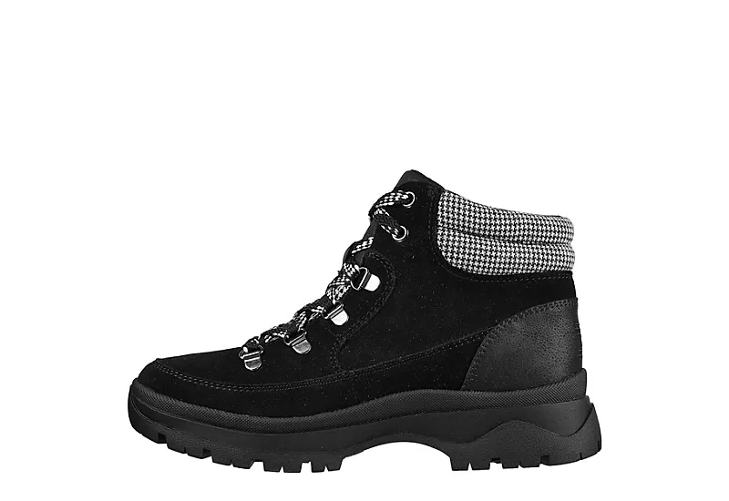 Skechers Womens Broadies Lace Up Boot - Black - Image 3