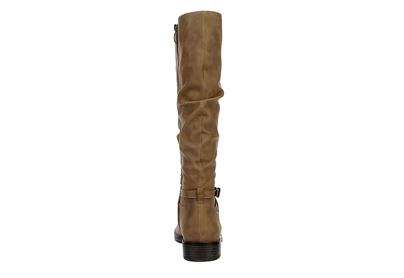 Xappeal Womens Nadeen Wide Calf Riding Boot - Taupe - Image 5