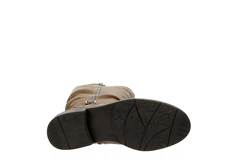 Xappeal Womens Nadeen Wide Calf Riding Boot - Taupe - Image 7