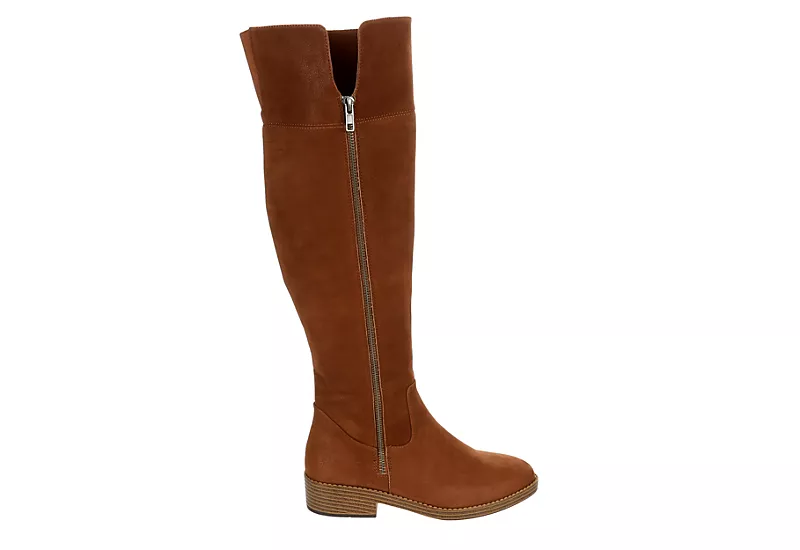 Eva & Zoe Womens Bria Wide Calf Tall Boot - Cognac - Image 2