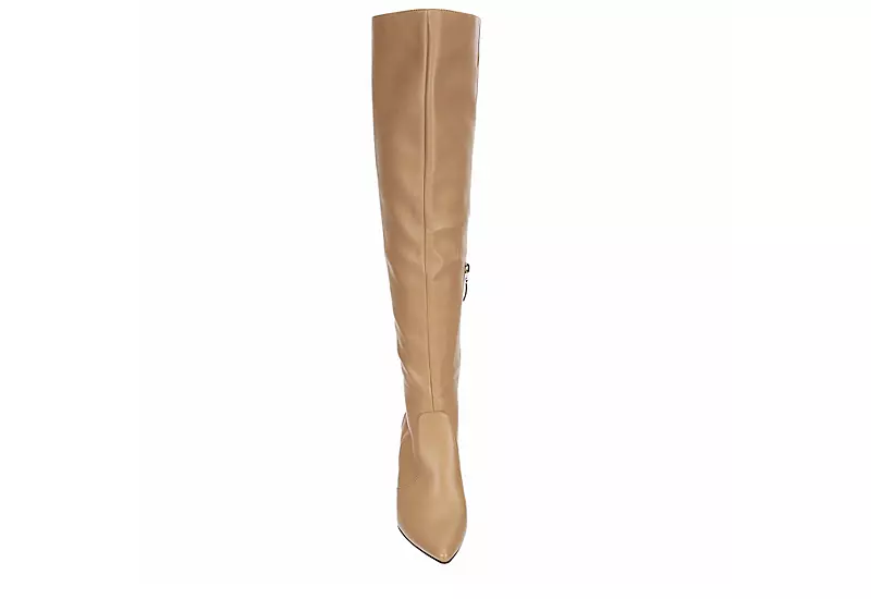 Xappeal Womens Miranda Wide Calf Over The Knee Boot - Latte - Image 3