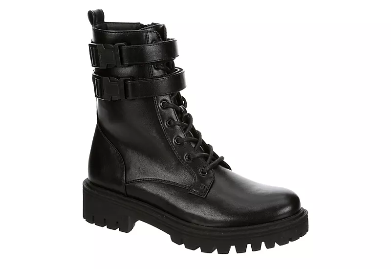 Limelight Womens Burnette Lace Up Boot - Black